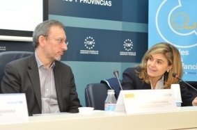 Paloma Escudero, Directora Ejecutiva de UNICEF España, y Juan Carlos Mato, Director General de Política Social de las Familias y la Infancia.